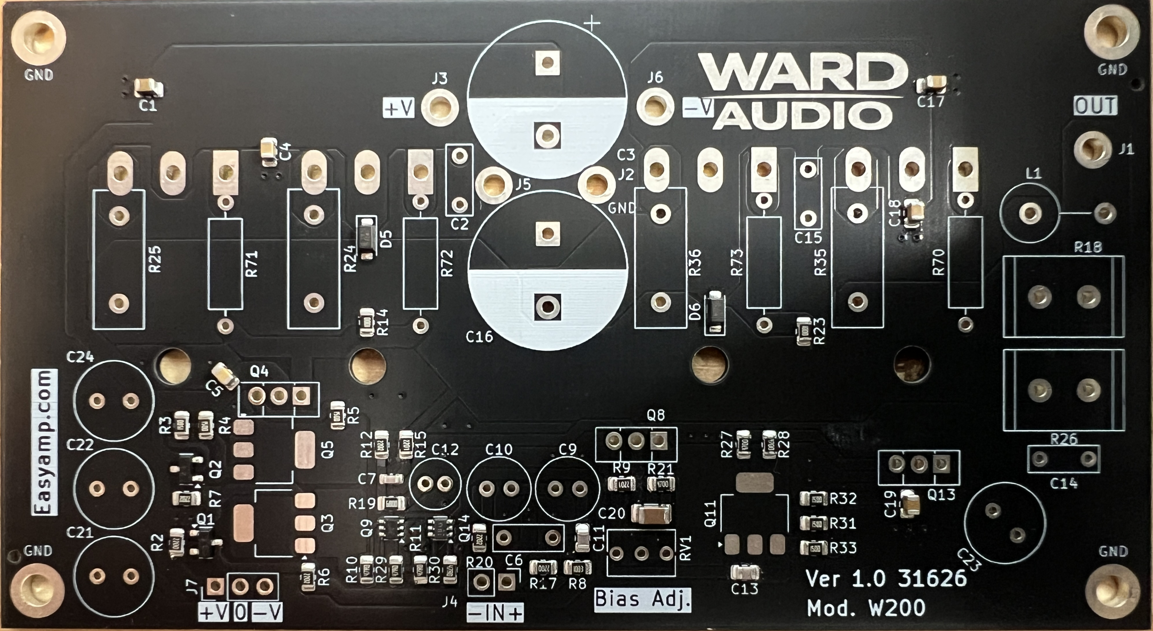 Ward Audio W200 power amplifier PCB